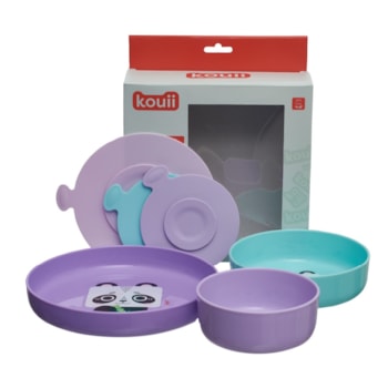Imagem do produto Kit 3 Pratos Infantis com Ventosas Antiderrapantes Panda Pandi