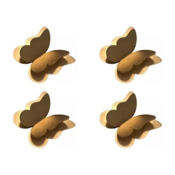 Segunda imagem do produto Kit 4 Borboletas para Decoração de Parede Tam P