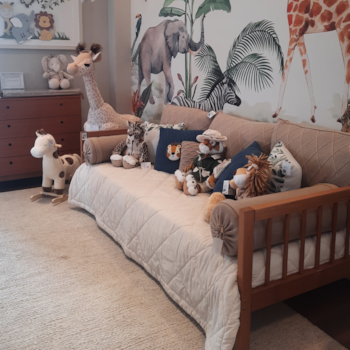 Segunda imagem do produto Kit Completo Almofadas Decorativas Quarto Safari 11pçs