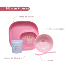 Segunda imagem do produto Kit Refeição 4 Peças Unicónio - Kouii
