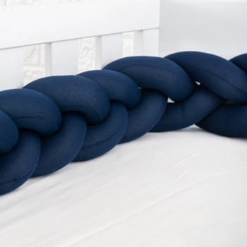 Segunda imagem do produto Kit Trança Berço 2 peças Marinho - FOM