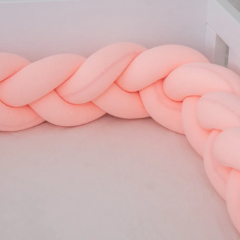 Segunda imagem do produto Kit Trança Berço 2 peças Rosa Pêssego - FOM