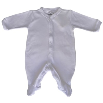 Imagem do produto Macacão Prematuro Básico de Suedine Branco - Tilly Baby