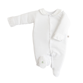 Imagem do produto Macacão Prematuro com Gola e Botão de Pressão Ovelha Branco - D'Bella