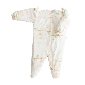 Imagem do produto Macacão Prematuro Comprido com Zíper Gaiolas Algodão - D'Bella