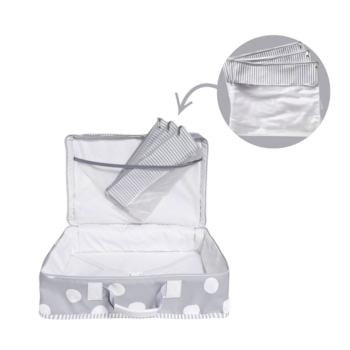 Segunda imagem do produto Mala de Maternidade Vintage Bubbles Cinza - Masterbag