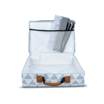 Segunda imagem do produto Mala de Maternidade Vintage Manhattan Azul 12MAN412 - Masterbag