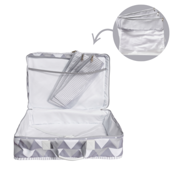 Segunda imagem do produto Mala de Maternidade Vintage Nórdica Cinza - Masterbag