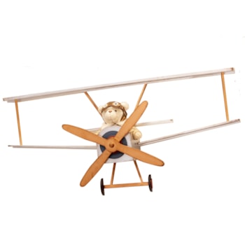 Segunda imagem do produto Painel Decorativo de Parede Avião Volta ao Mundo 87x18x45