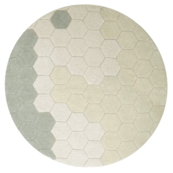 Segunda imagem do produto Tapete Honeycomb Blue Sage 140cm - Lorena Canals
