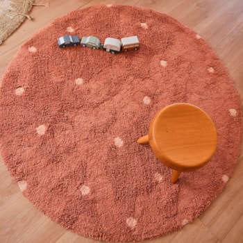Imagem do produto Tapete lavável Round Dot Castanha 140 cm - Lorena Canals