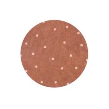 Segunda imagem do produto Tapete lavável Round Dot Castanha 140 cm - Lorena Canals