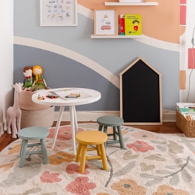 Imagem do produto Tapete Redondo Lavável Flores 160cm - Lorena Canals