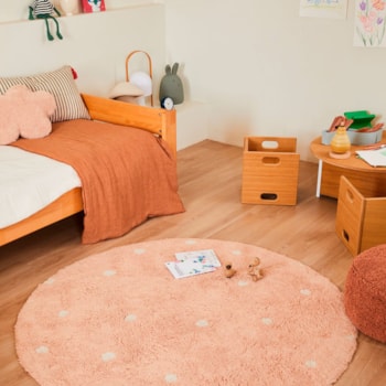 Imagem do produto Tapete Redondo Lavável Round Dot Rose 140 cm - Lorena Canals