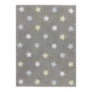 Segunda imagem do produto Tapete Tricolor Stars Azul 120x160cm - Lorena Canals