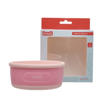 Segunda imagem do produto Tigela Infantil Bowl em Silicone Borboleta Pipa 350ml Rosa