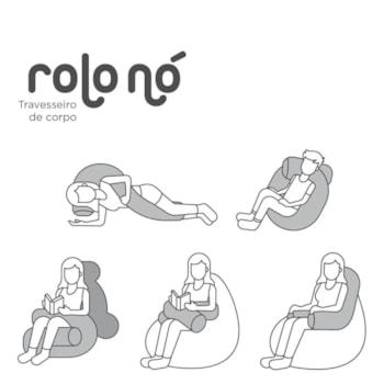 Segunda imagem do produto Travesseiro de Corpo Rolo Nó Mescla - FOM