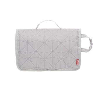 Segunda imagem do produto Trocador Portátil Cinza com Bolso Interno e Alça para Carrinho - Todo Dia