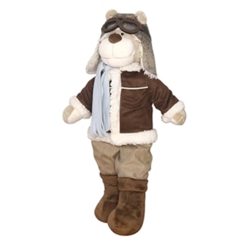 Imagem do produto Urso de Pelúcia Bochecha Aviador Antigo 1 - Silvia Polito